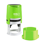 Оснастка для печати " Colop " d=41,5мм, корпус круглый, цвет корпуса неоновый зеленый, крышка, Printer R40 Neon green