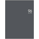Книга учета мелованный картон, графит, А4 96л, клетка, офсет, на скобе " Проф-Пресс "