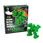 Боевой робот " PC " Гринер, от 5 лет, 17 деталей, крепление на шарнирах, подвижный механизм, дальность стрельбы - 1,5м, картонный блистер 17,5*4*14,5