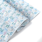 Упаковочная бумага Новогодняя тишью " Интерпак " 70см*10м в рулоне, Морозный денек, 18г/м2