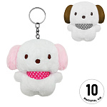 Мягкая игрушка-брелок " KWELT " Песик, 10см, ассорти