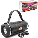 Колонка портативная " FaisON " Brigh черная, беспроводная, пластик, Bluetooth, USB, AUX, TF-card, ручка пвх, кабель для зарядки USB, 6Вт, 70*160мм