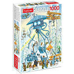 Пазлы " Hatber " 1000эл Вторжение пришельцев 68*48см, картонная упаковка