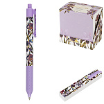 Ручка подарочная шариковая автоматическая " Bruno Visconti " DreamBox. Flora. Ирисы синяя 0.5мм, толщина письма 0,4мм, корпус- пластик, покрытие soft touch, цвет корпуса - multicolor, пластиковый клип, подарочная упаковка