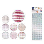 Набор страз акриловых " Mazari " 22*9,5см, ассорти-11 (без возможности выбора цвета), 8 дизайнов, пакет, европодвес