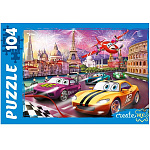 Пазлы " Рыжий кот " 104элемента Крутой вираж №7 33*23,7см, картонная упаковка 18,7*13,1*3,7см