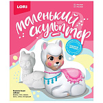 Юный скульптор " Lori " Альпака в наборе: формы 2шт, гипс 400г, гуашь 6 цветов по 3 мл, кисть №1-128мм, нож пластиковый, инструкция