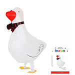 Шар фольгированный фигурный " Браво " 24"/60см Гусь на ножках