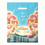 Пакет ПЭ " Интерпак " с вырубной ручкой ПВД, 31*40см 60мкм Идиллия