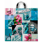 Пакет ПЭ " Интерпак " с петлевой ручкой ПВД, 44*44см 70мкм Дежавю