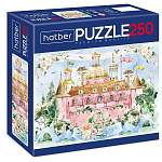 Пазлы " Hatber " 250элементов Premium Замок принцессы 40*28см, картонная упаковка