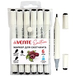 Набор маркеров для скетчинга " deVente " Emotion  6шт черные, двухсторонние, 1,0-6,0мм, пулевидный/скошенный, трехгранный корпус, ПВХ упаковка, европодвес
