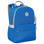 Рюкзак " Grizzly " 25,5*35*15см синий, 1 отделение, объемный карман на молнии на передней стенке, карман быстрого доступа в верхней части рюкзака, внутренний карман для электронных устройств, нагрудная стяжка-фиксатор со свистком, укрепленная спинка, ручк