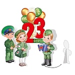 Набор оформительский настольный " Империя поздравлений " 978 23 Февраля, на подставках, без отделки, 292*205мм