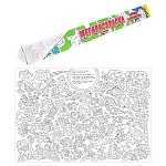 Мега-раскраска " Проф-Пресс " 690*1000мм 1л Страна динозавров, картонная упаковка