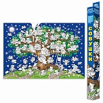 Раскраска-постер " ГеоДом " 101*69см 1л Совушки, обложка- мелованная бумага, цветной фон