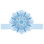 Маска Новогодняя картонная " Мир открыток " 3-03 Корона, Снежинка, блёстки в лак