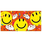 Конверт для денег " Мир поздравлений " 425 Без названия- Смайлики и конфети, 168*84мм, блестки в лаке