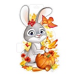 Плакат " Империя поздравлений " 930 А4 Зайчик с овощами, без отделки