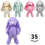 Мягкая игрушка " KWELT " Зайка, 35см, ассорти (без возможности выбора цвета), петелька для подвешивания