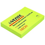 Блок самоклеящийся (стикеры) 51*76мм 100л неон, зеленый " deVente "