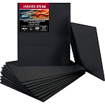 Холст " deVente " Art 18*24см черный, на картоне, хлопок, мелкое зерно, грунтованный, термоусадочная пленка