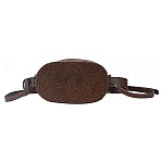 Сумка поясная " OrsOro " 22*12*8см Темно-коричневый ягненок, 1 отделение, на молнии, внутренний карман, экокожа, экомех