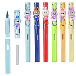 Карандаши цветные вечные пластиковые Лабубу 06цв " Mazari " круглые, с ластиком, пакет с европодвесом