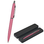 Ручка подарочная шариковая " Bruno Visconti " San Remo синяя 1,0мм, толщина письма 0,7мм, корпус- металл, покрытие soft touch, цвет корпуса коралловый, металлический клип, подарочная упаковка