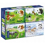 Пазлы " Hatber " 2000элементов Premium Охотничьи истории 46*34см, 4 картинки в 1 коробке, картонная упаковка