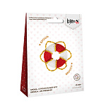 Набор для вышивания бисером " Klart " Брошь 5,5*5,5см Спасательный круг, состав набора: картон, фетр, хлопчатобумажные нитки мулине "Gamma", бисер, тонкая игла для вышивания бисером Gamma, замок для броши, выкройка, подробная инструкция с иллюстрациями, е