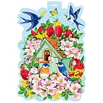 Плакат фигурный " Мир открыток " 0-25 А3 Скворечник