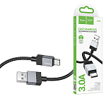 Кабель сетевой USB - Type-C " Hoco " X110 Honorific чёрный, круглый, 1м, 3,0А, силикон