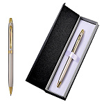 Ручка шариковая автоматическая " Mazari " Class NG синяя 0,7мм сменный стержень 99мм, пулевидный пишущий узел, металлический корпус, упаковка - футляр