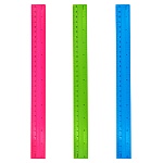 Линейка " KWELT " 30см с двойной шкалой, ассорти (без возможности выбора цвета), пластиковая