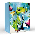 Пакет Новогодний бумажный " Хорошо " 495 18*22,7*10см С Новым годом! Дракон, ламинированный