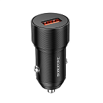 Блок питания автомобильный " Borofone " BZ19A Wisdom чёрный, 2,4А, QC3.0, 18W, USB, пластик (кабель в комплект не входит)