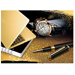 Конверт для подарочного сертификата " Праздник " 170 Мужской- Ноутбук, часы, ручка, 100*74мм, без отделки
