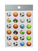 Наклейки " KWELT " А6 Мячи, без отделки