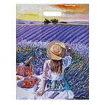 Пакет ПЭ " Миленд " с вырубной ручкой ПВД, 36,5*48см 50мкм Прованс