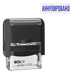 Штамп стандартный " Colop " Аннулировано, цвет корпуса черный, Printer C20