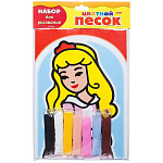 Картина из песка " Hatber " А5 Раскрась песком, Милая принцесса, цветной песок, самоклеящаяся основа, пакет, европодвес