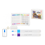 Набор маркеров акриловых " Basir " 48цв, 4мм, пулевидный наконечник, в пластиковом боксе