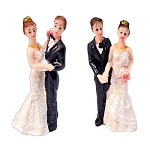 Свадебная фигурка " Молодожены " 8*4см, полистоун