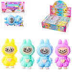 Сквиш " Mazari " Лабубу, 9*6см, с шариками, ассорти (без возможности выбора цвета), индивидуальная упаковка, европодвес