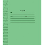 Тетрадь А5 12л косая линия с одной дополнительной горизонтальной линией " Проф-Пресс " Стандарт Зеленая, офсет, на скобе, обложка - офсетная бумага