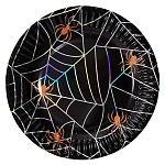 Набор тарелок " Веселуха " d=18см, Хэллоуин Паутинка, в наборе 6шт