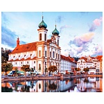 Картина алмазная " Рыжий кот " 30*40см Люцерн. Иезуитская церковь, полное заполнение, без подрамника