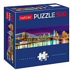 Пазлы " Hatber " 500элементов Панорама Ассорти 66,5*23см, 4 дизайна, картонная упаковка