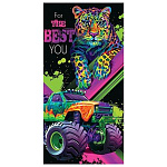 Конверт для денег " Мир открыток " 4-15 Юмор- For the best you! Бигфут, яркий тигр, 165*85мм, без отделки